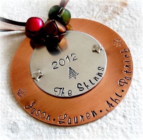 metal christmas ornaments personalized